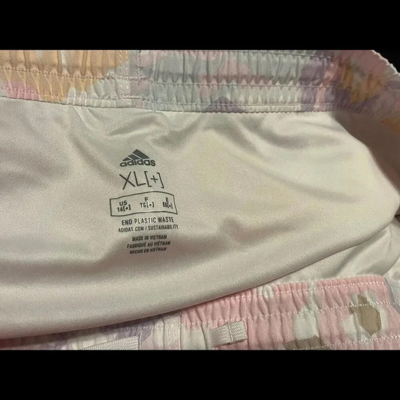 Athletic Comfort Gym Wear AEROREADY Adidas Pastel Printed Elastic Waist XL NWT - Picture 6 of 7